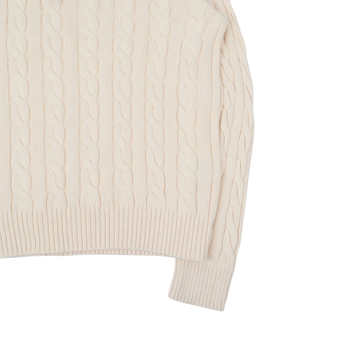 폴로 랄프로렌 QR 아이보리 케이블 하프집업 니트 스웨터 상품이미지4
