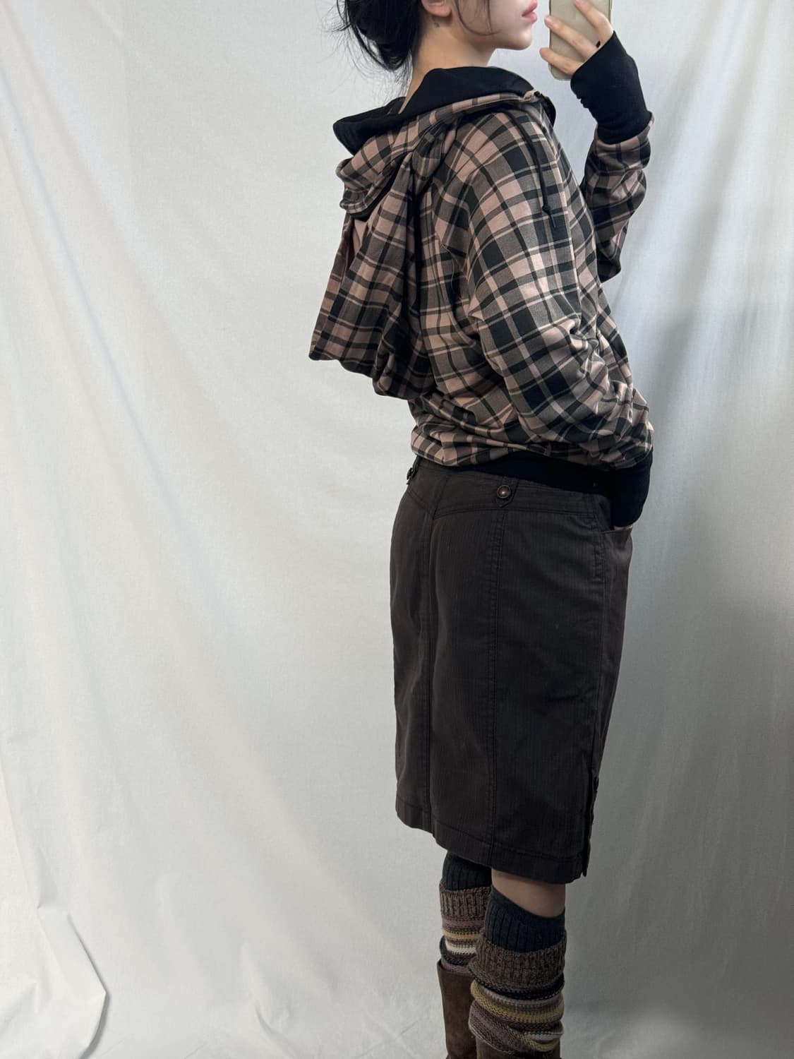 사이드 버튼 디테일 스커트 상품이미지6