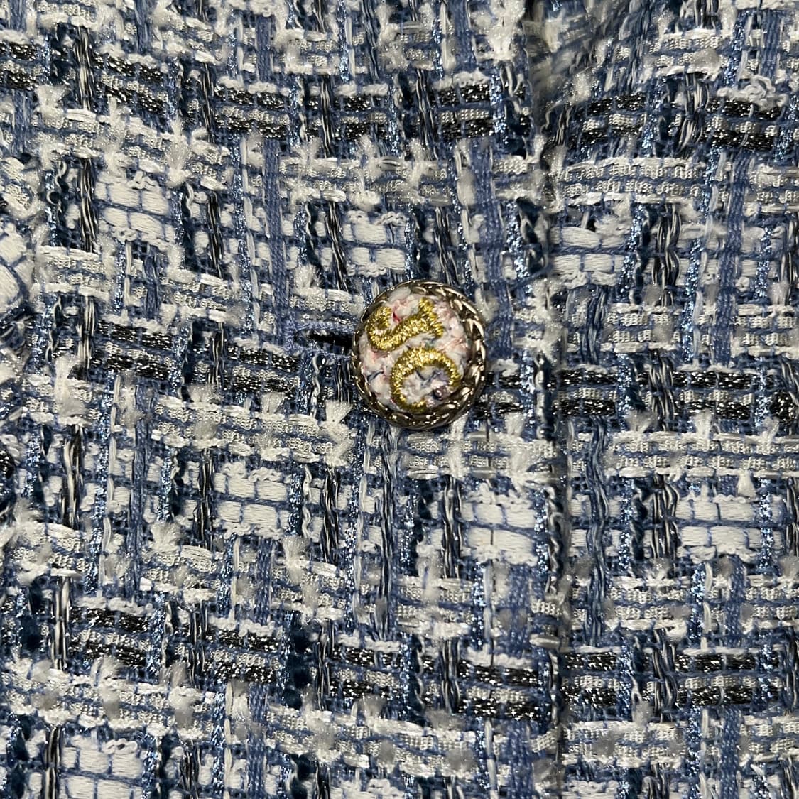 쥬시꾸뛰르 트위드 자켓 66 M 블루 상품이미지5