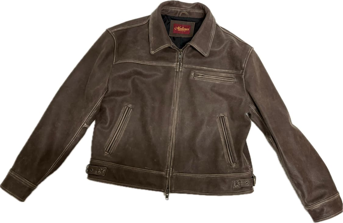 Mutimer brown leather jacket large 상품이미지1