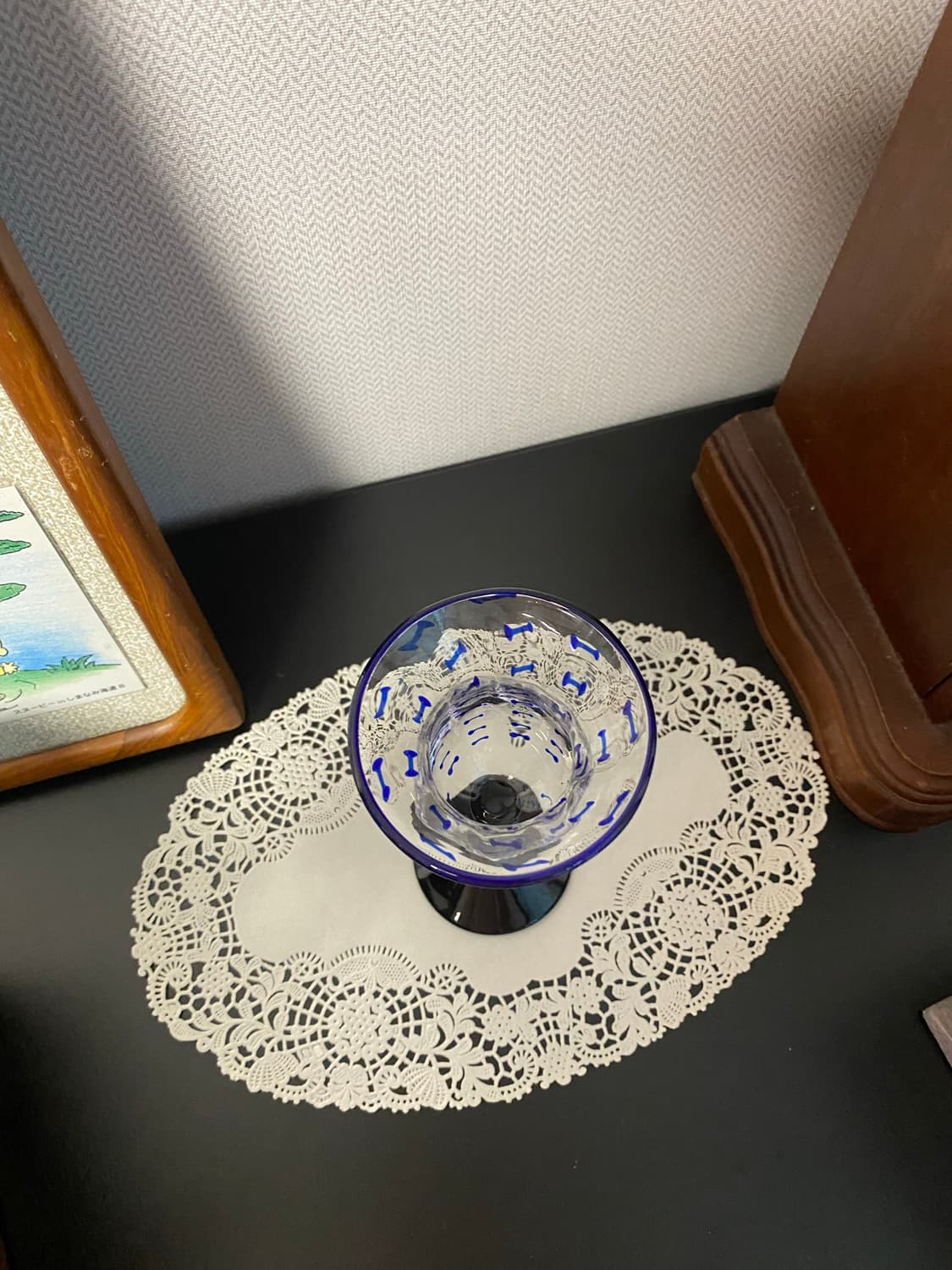 비젠 비드로 유리공예 컵 와인잔 고블렛잔 빈티지 앤틱 상품이미지5