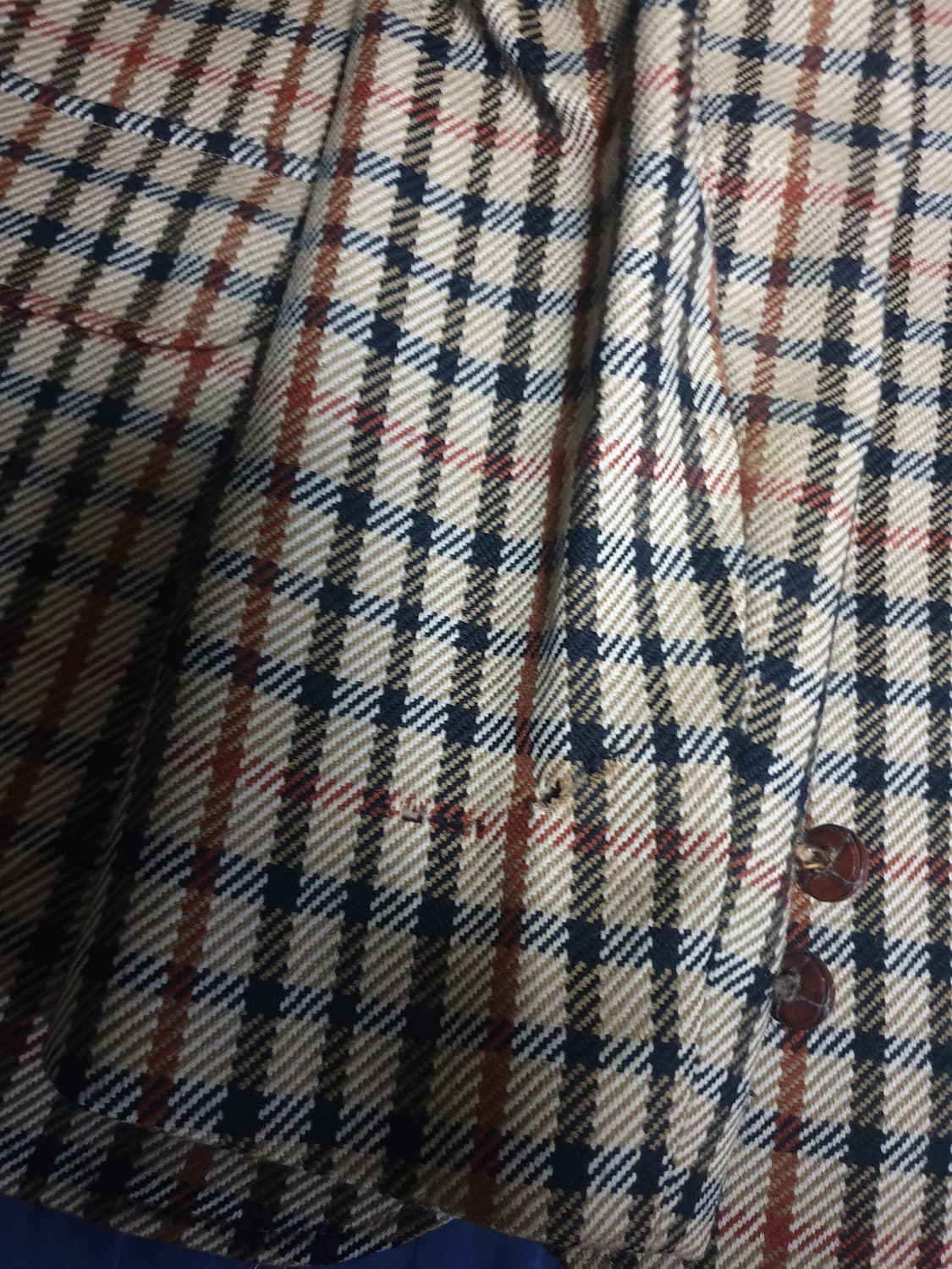 (빈티지) 닥스 레이디스 클래식체크 울100% 블레이저 브라운 (66) 상품이미지7