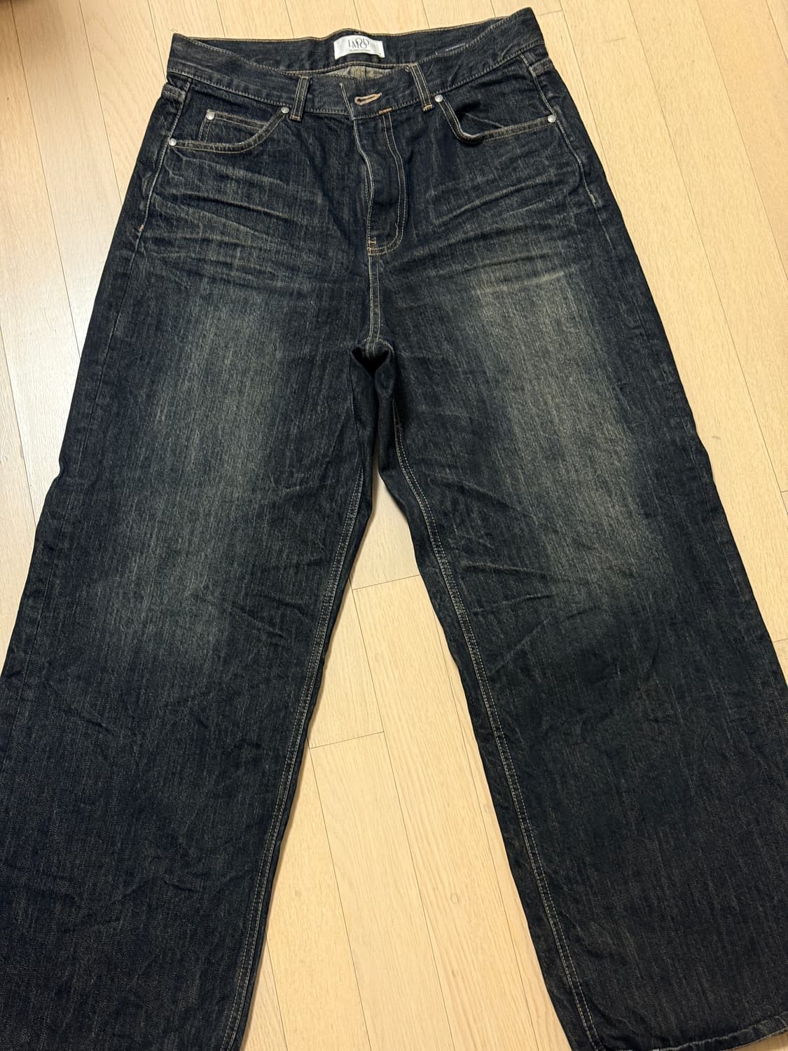 엘무드 / 빅보이 와이드 데님 / 블루블랙 / 48 상품이미지3