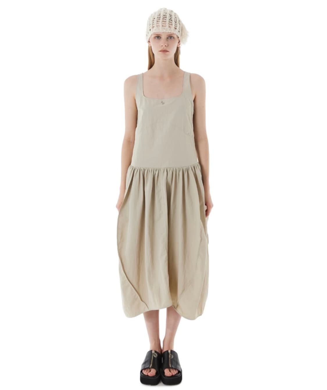 세릭 CERRIC 벌룬 헴라인 나일론 원피스 상품이미지1