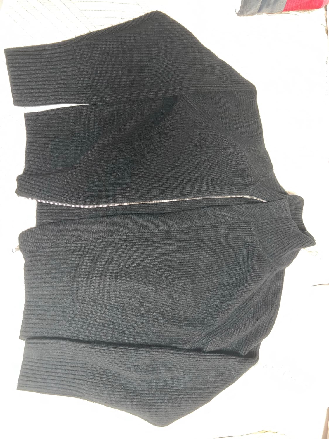 토니웩 울 다이애그널 지퍼 스웨터 블랙 XL 상품이미지4