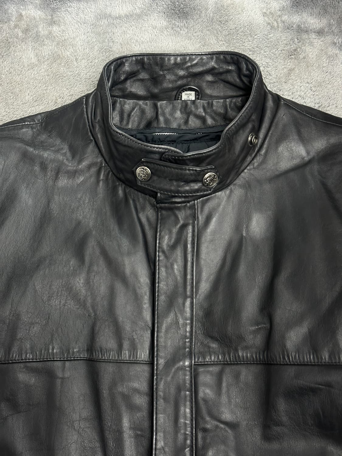 80s Harley-Davidson 레더 봄버 자켓 L 상품이미지4