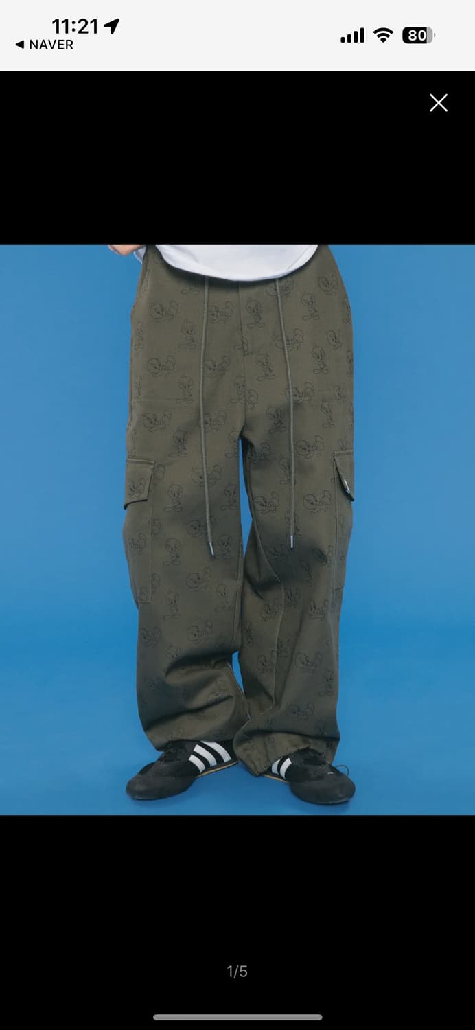 네스티팬시클럽 스위티 패턴 카고 팬츠 상품이미지1