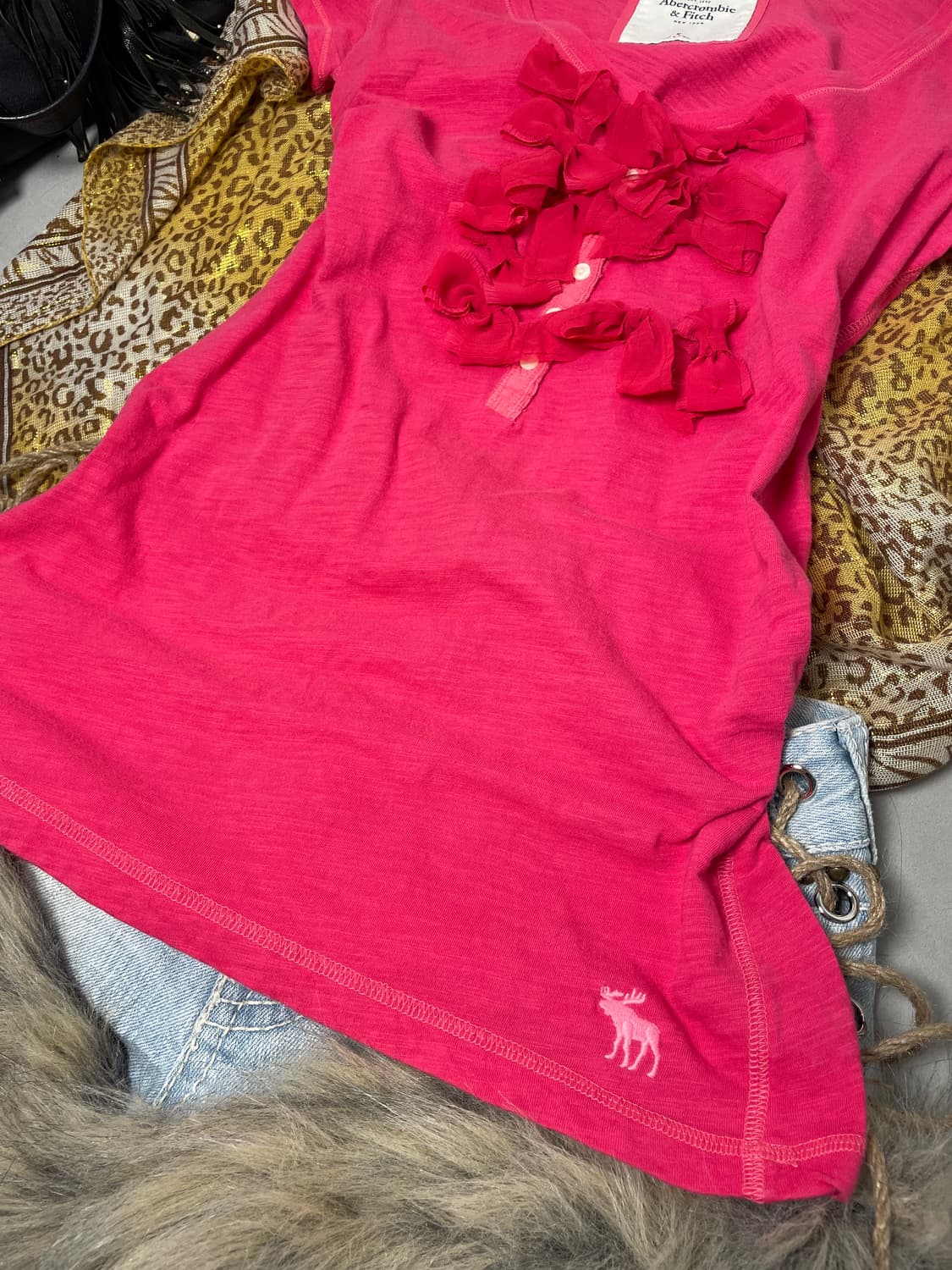 아베크롬비 리본 반팔티 상품이미지3