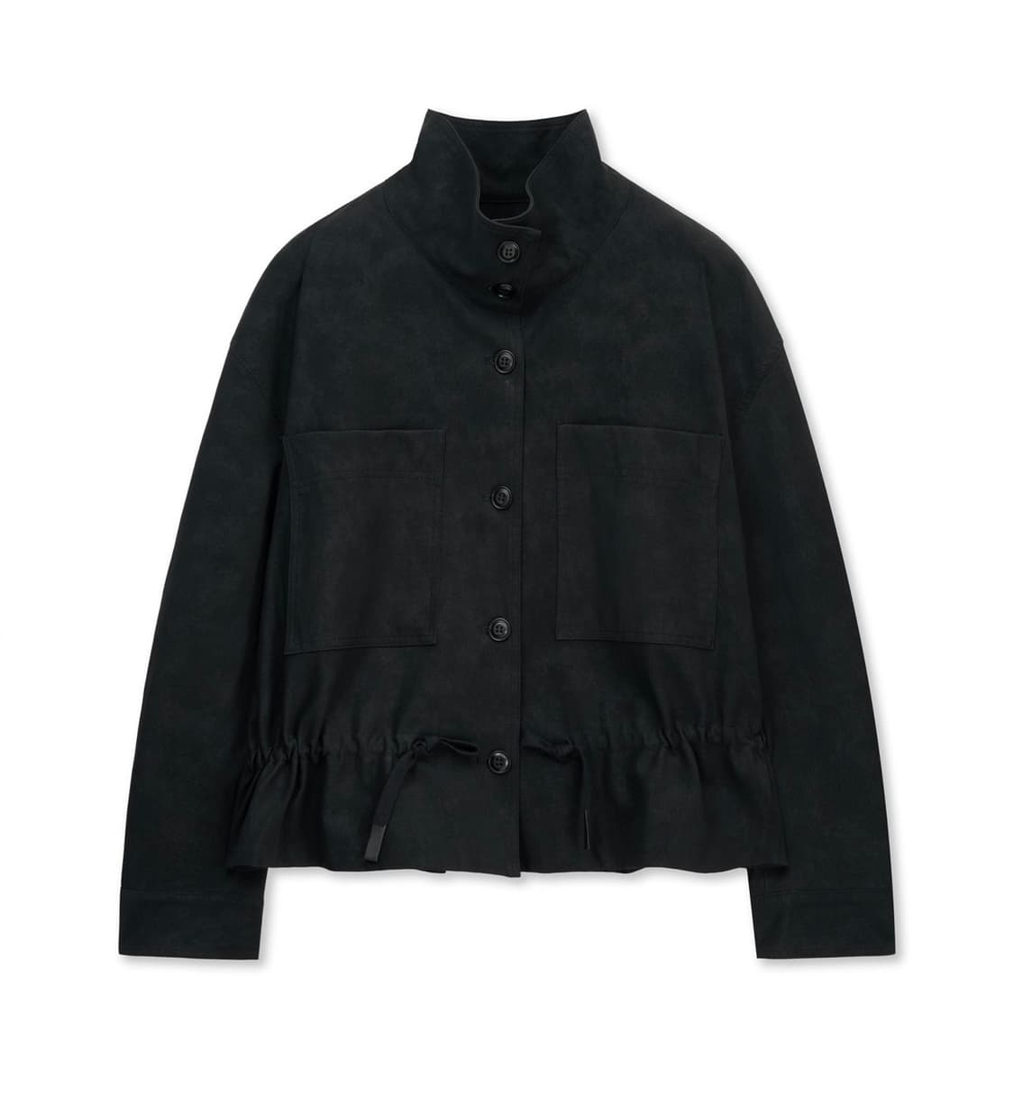 (택O) 헬레네파리스 스웨이드 스트링 버튼 재킷 (블랙) 상품이미지3