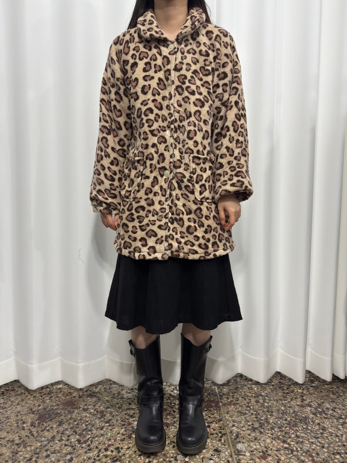 leopard fleece coat 상품이미지1