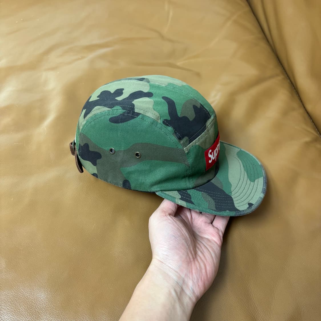 슈프림 캠프캡 모자 박스로고 우드랜드 카모 상품이미지3