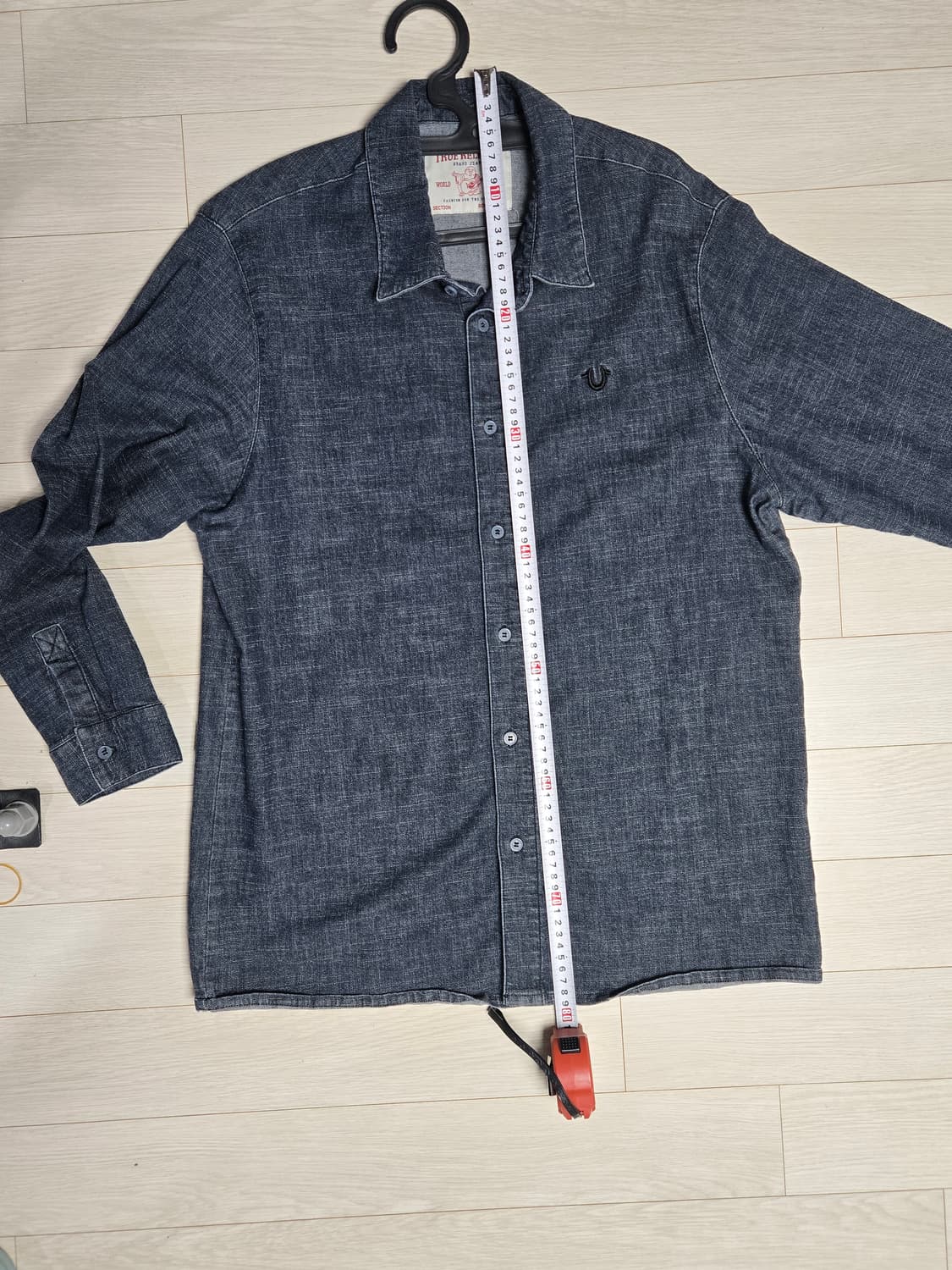 트루릴리전 자수 로고 데님 셔츠 상품이미지5