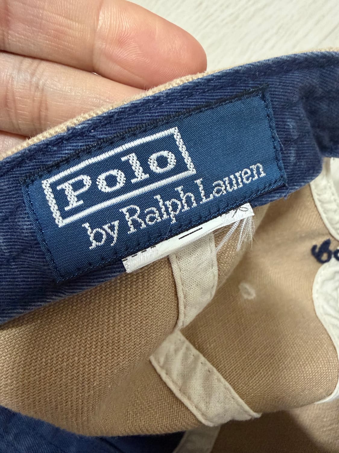 폴로 랄프로렌 아플리케 볼캡 베이지 판매 상품이미지5