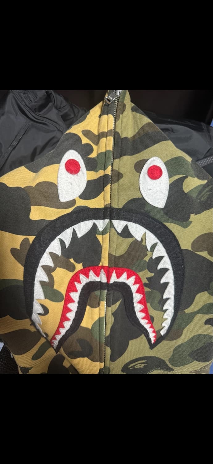 베이프 카모 샤크 후드집업 2XL 상품이미지5