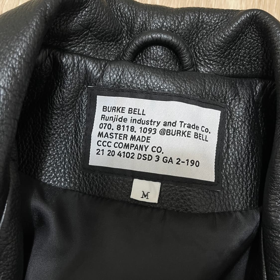 BURKE BELL 버크벨 남성 천연 양가죽 더블 라이더 가죽자켓 M 상품이미지6