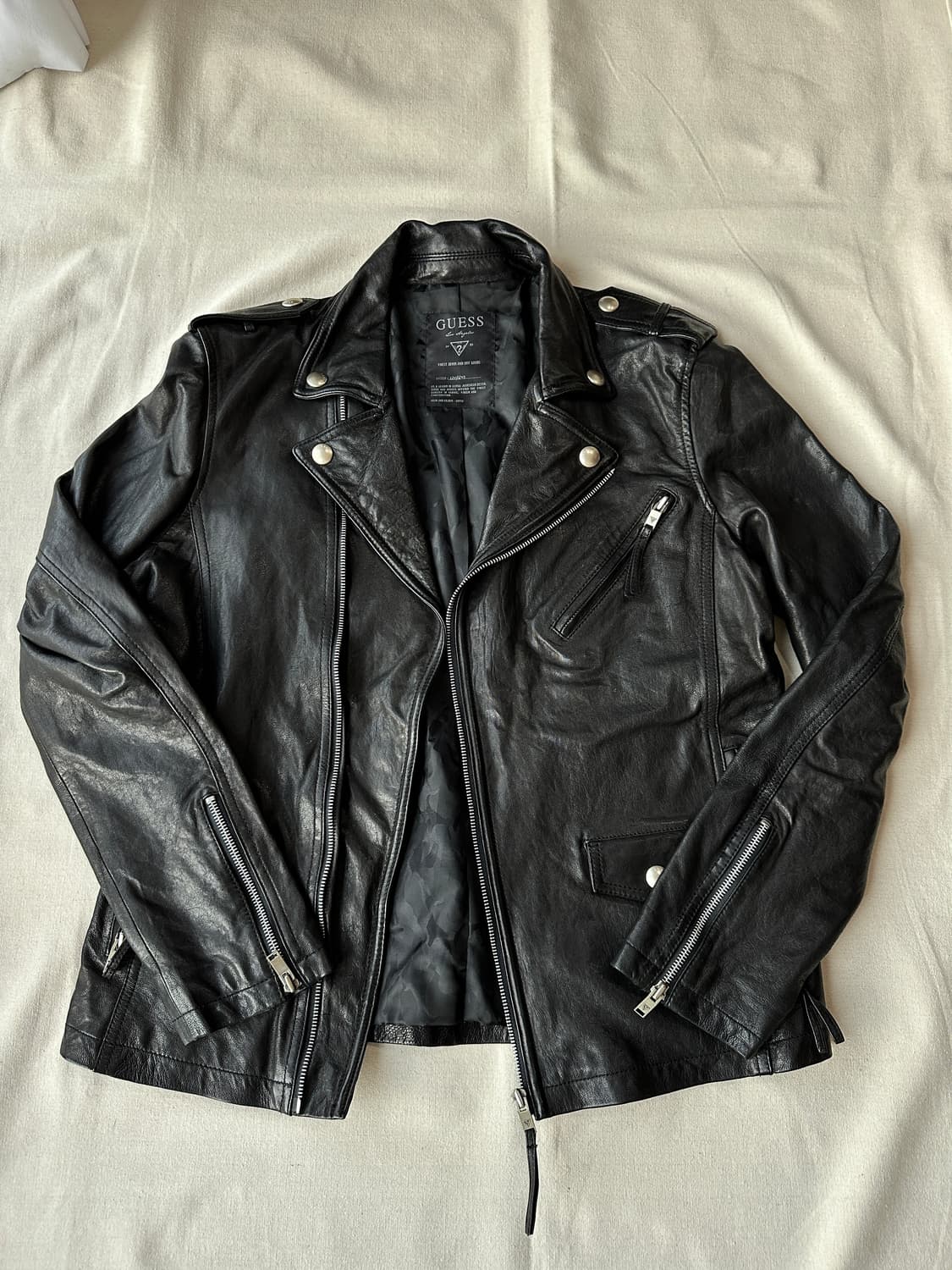 게스 양가죽 라이더 자켓 100 상품이미지1