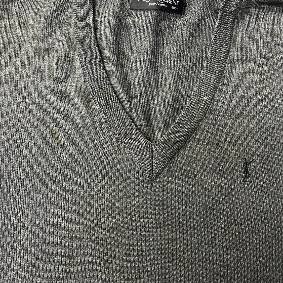 생로랑 차콜 브이넥 브이넥 티셔츠 상품이미지4