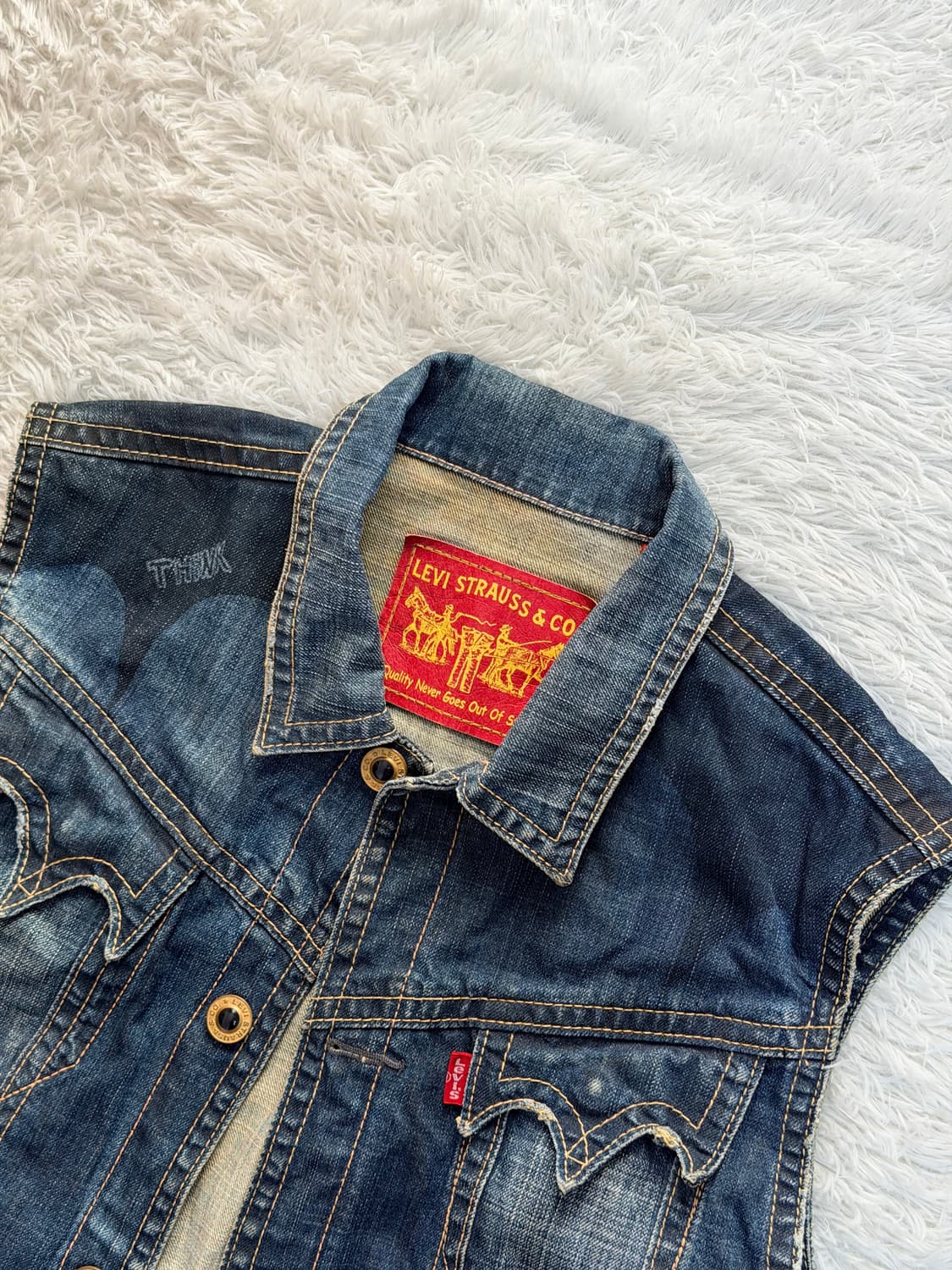 리바이스 데님 조끼 L 상품이미지6