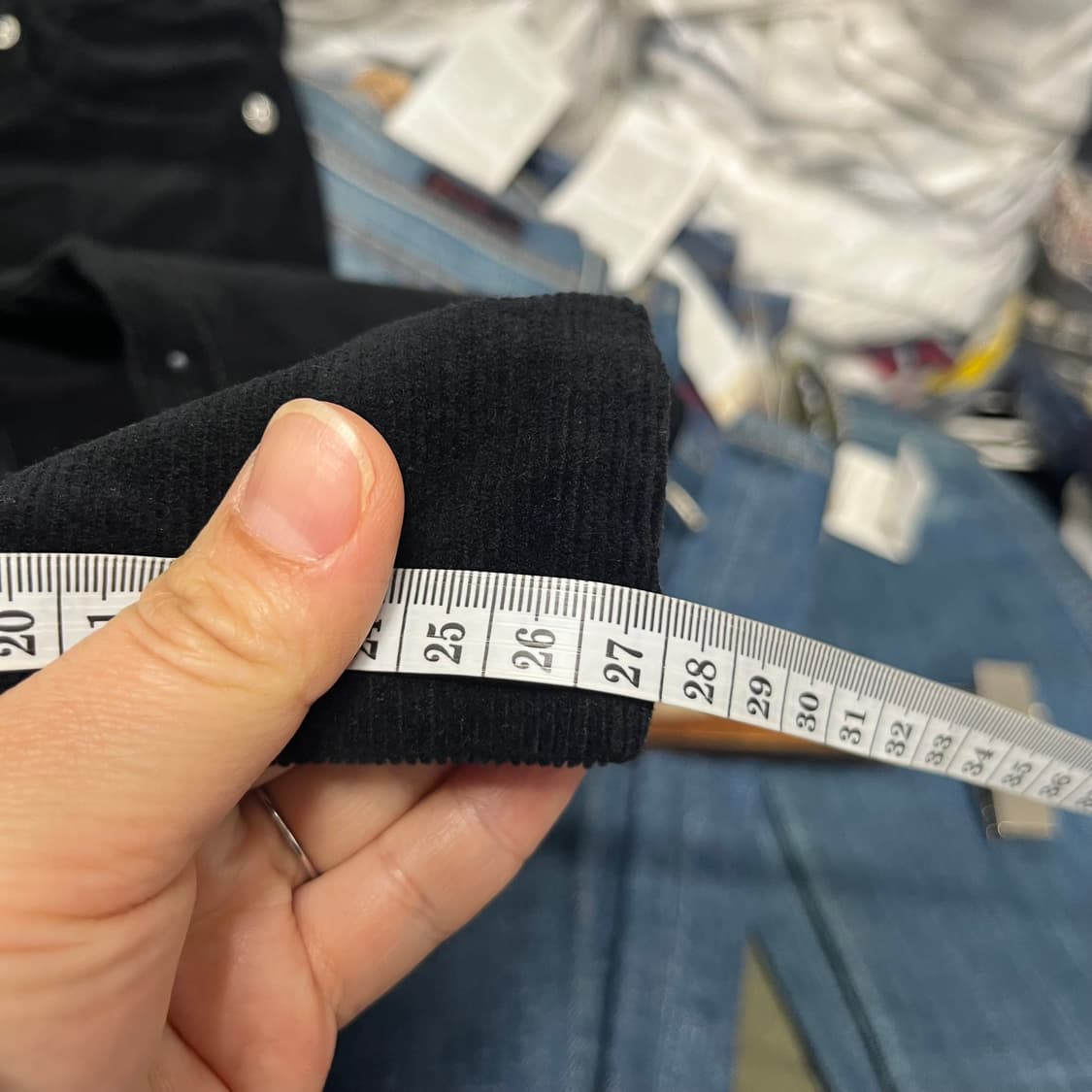 시마론 Cimarron  블랙 코듀로이 부츠컷 팬츠 28 상품이미지8