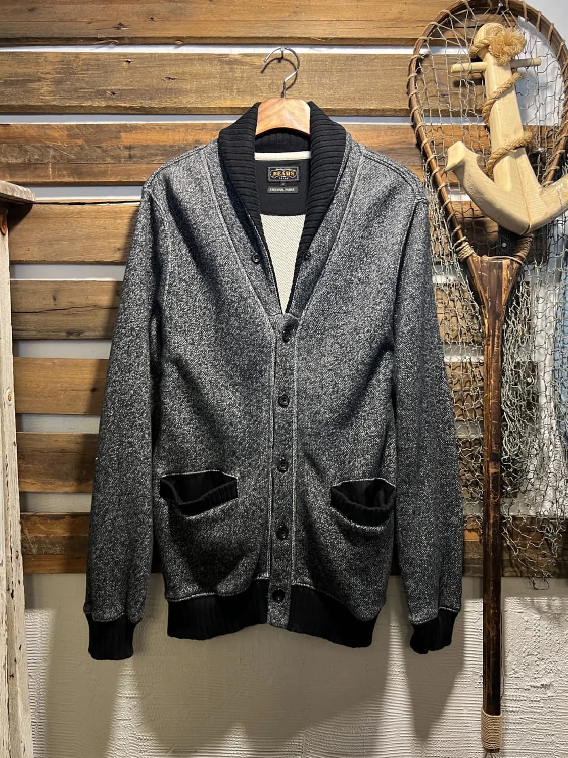 [M]BEAMS PLUS 빔즈 ORIGINAL FABRIC 니트 가디건 상품이미지1