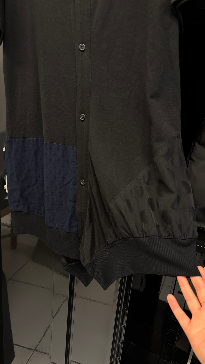 Y’S asymmetric panel short sleeve shirt 상품이미지2