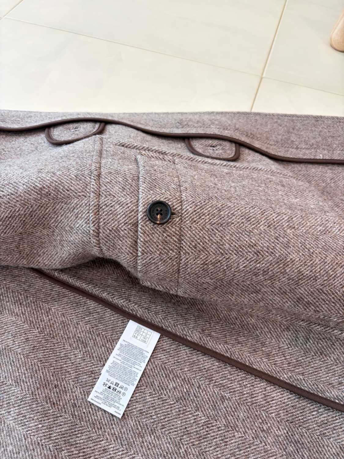 브룩스브라더스 울 헤링본 더플코트 L(100-105) 상품이미지7