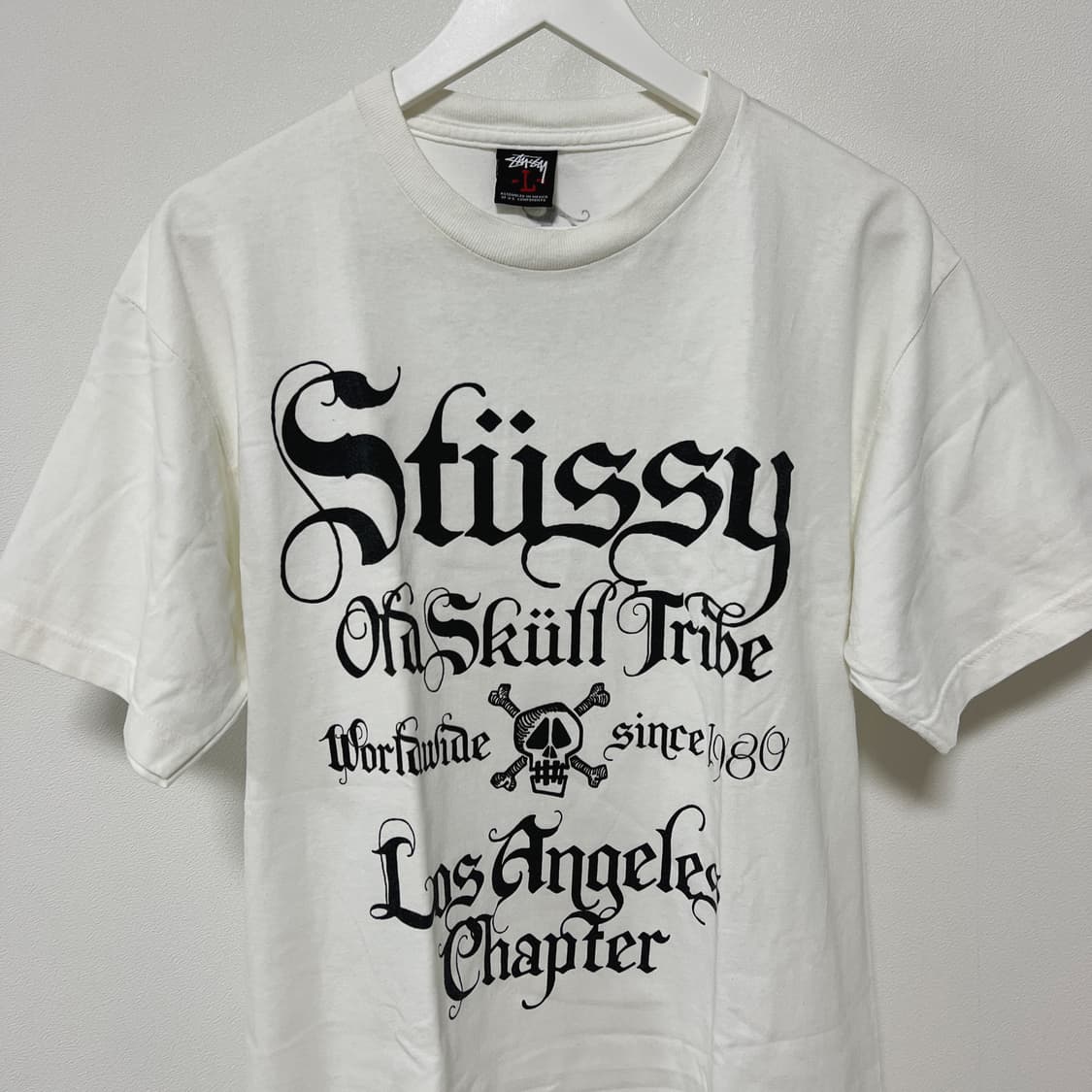 스투시 LA 챕터 Old Skull Tribe 티셔츠 화이트 상품이미지5
