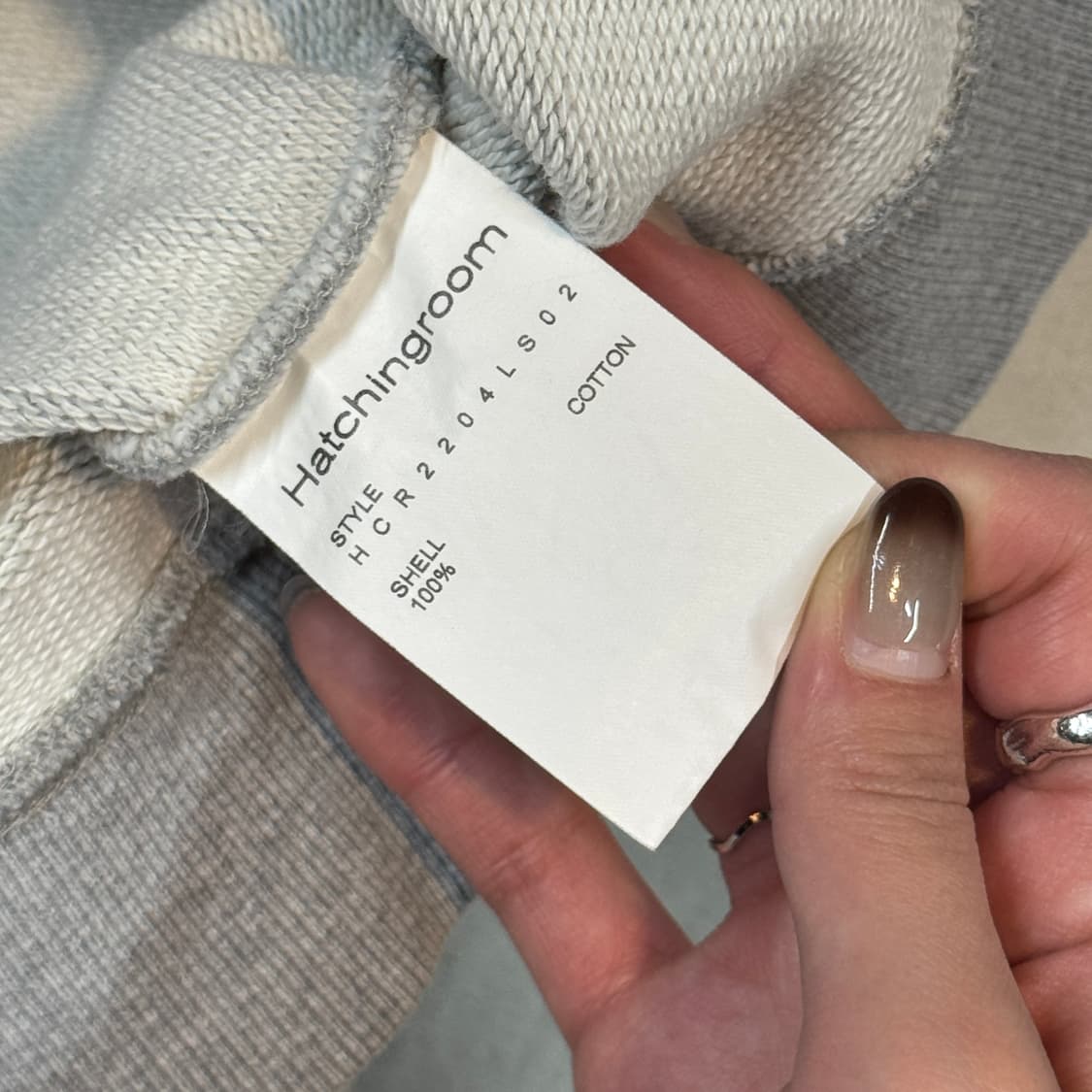 2) 해칭룸 와이드 크롭 스웨트셔츠 맨투맨 상품이미지5