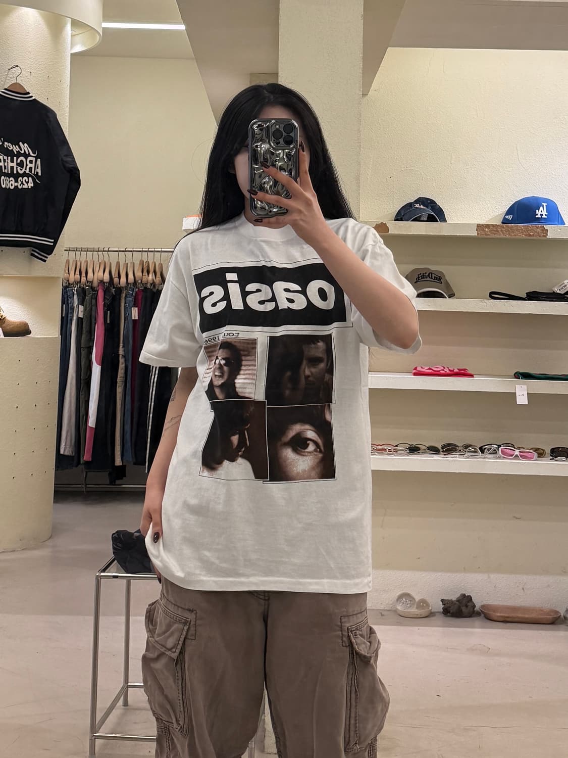 오아시스 1996년 투어 기념 빈티지 반팔 티셔츠 U1226 상품이미지1