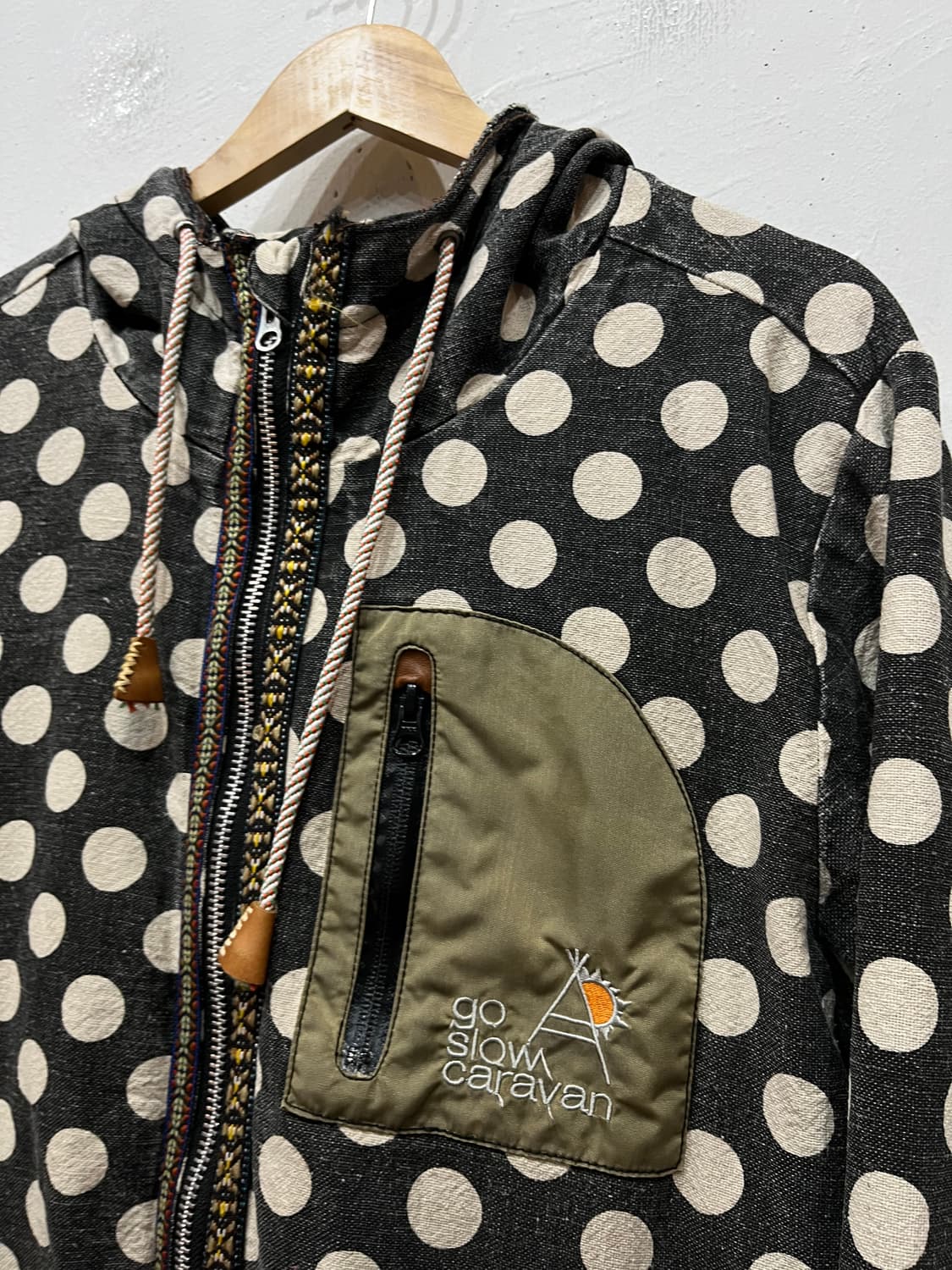 Go slow Caravan 린넨 블렌디드 도트 자켓 상품이미지3