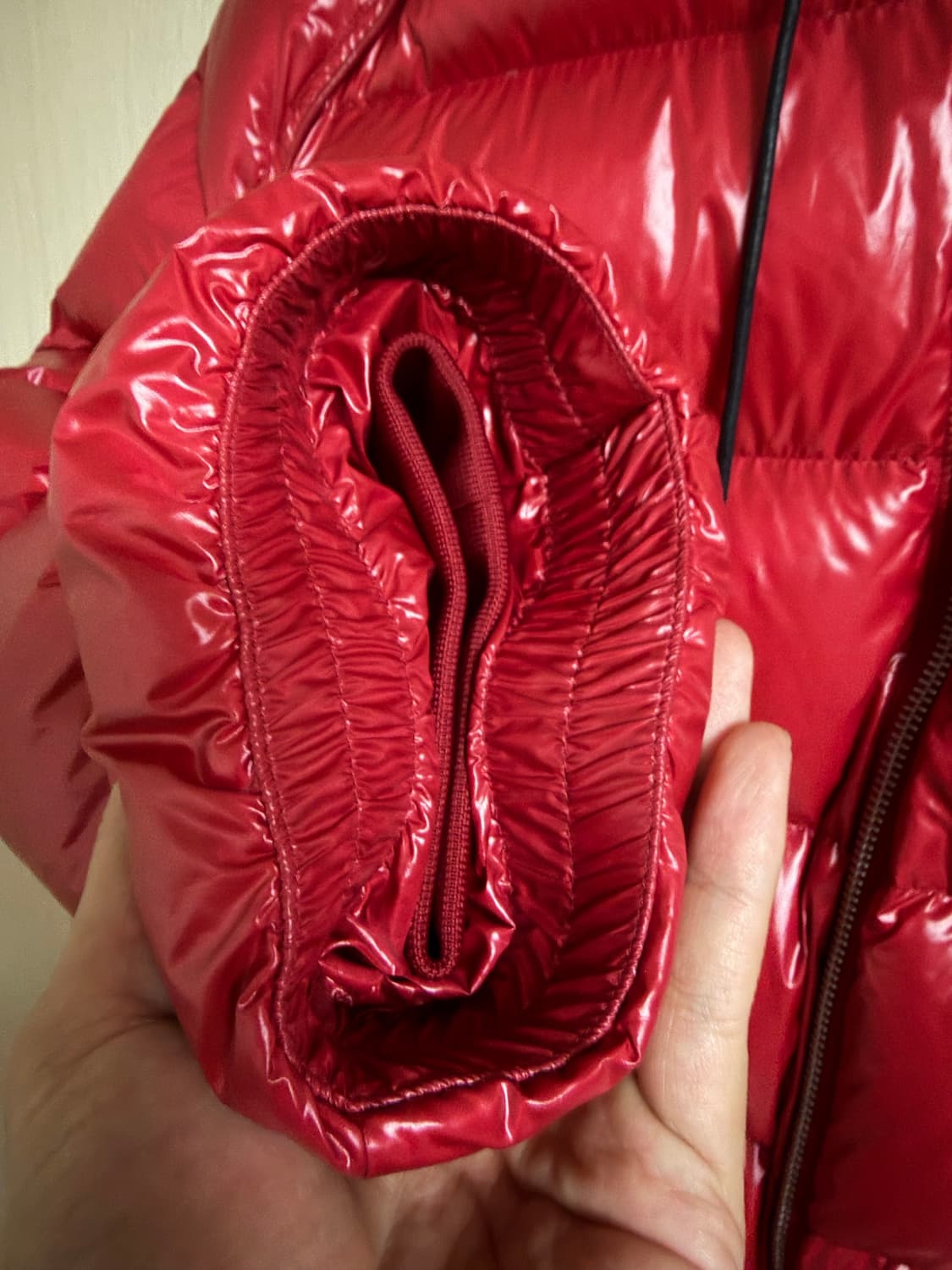 준지 168 유광 패딩 레드 상품이미지5