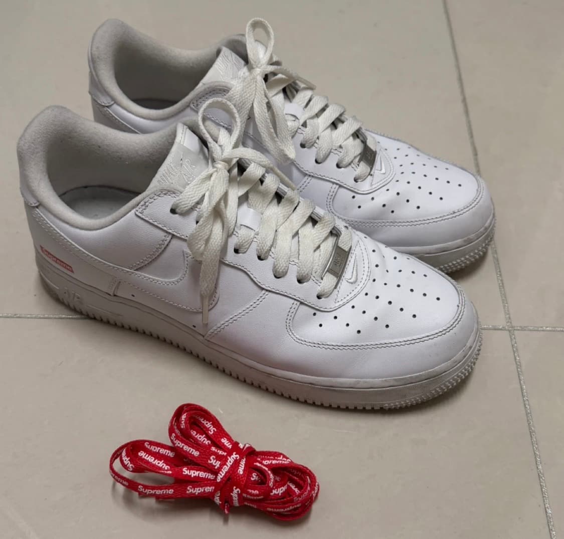 [265]나이키 x 슈프림 에어포스 1 로우 화이트 상품이미지1