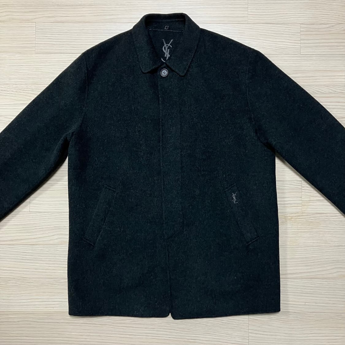 입생로랑 울캐시미어 코트 챠콜 YSL 상품이미지3