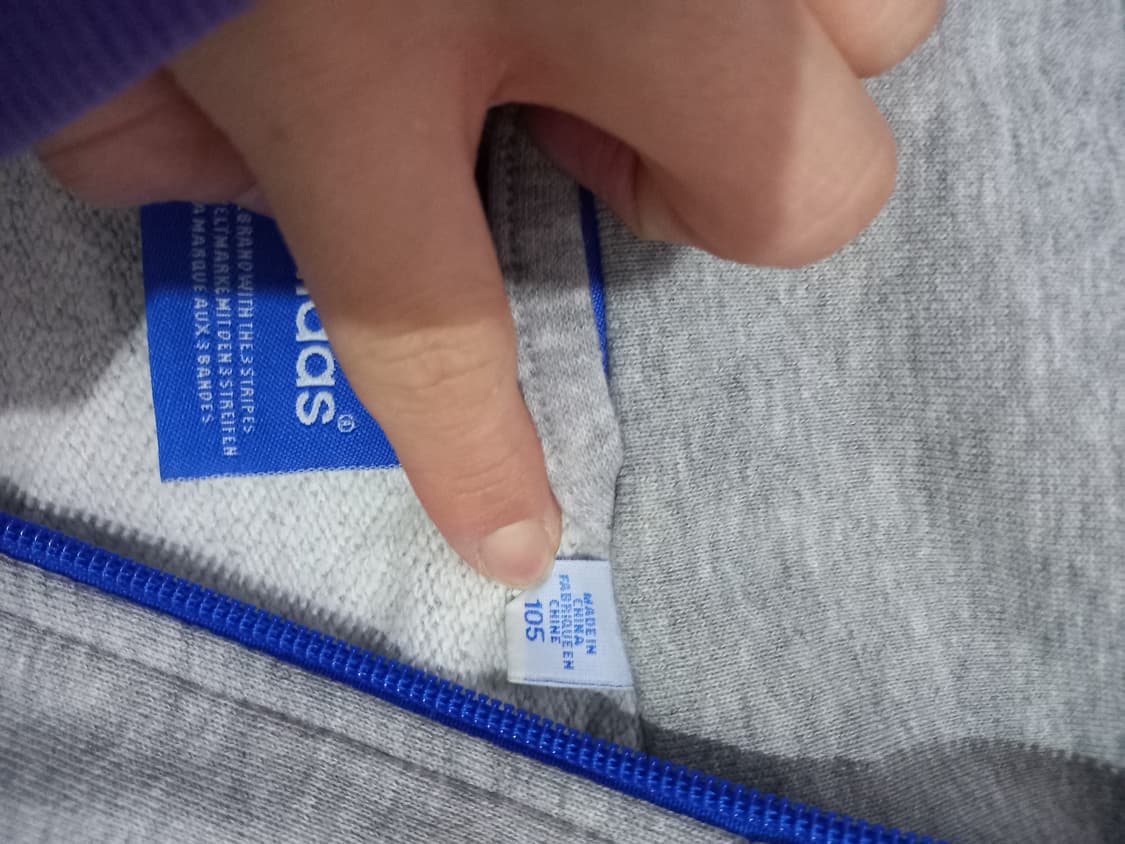 아디다스 희귀 파이어버드 그레이 블루 트랙탑 저지 져지집업  105/XL 상품이미지3