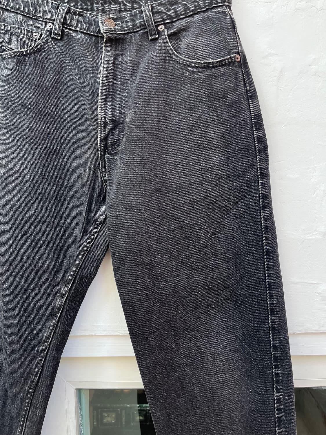 Levis 550 흑청 데님팬츠 컷팅진 W34 상품이미지3