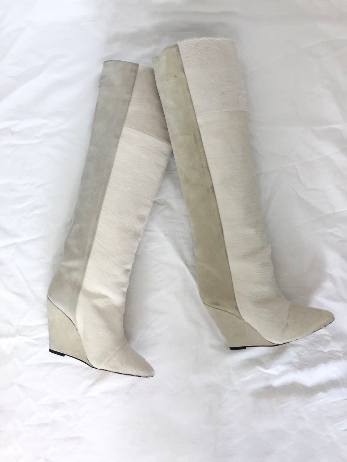 Rare Pony Hair Sheila Wedge Boots 상품이미지1