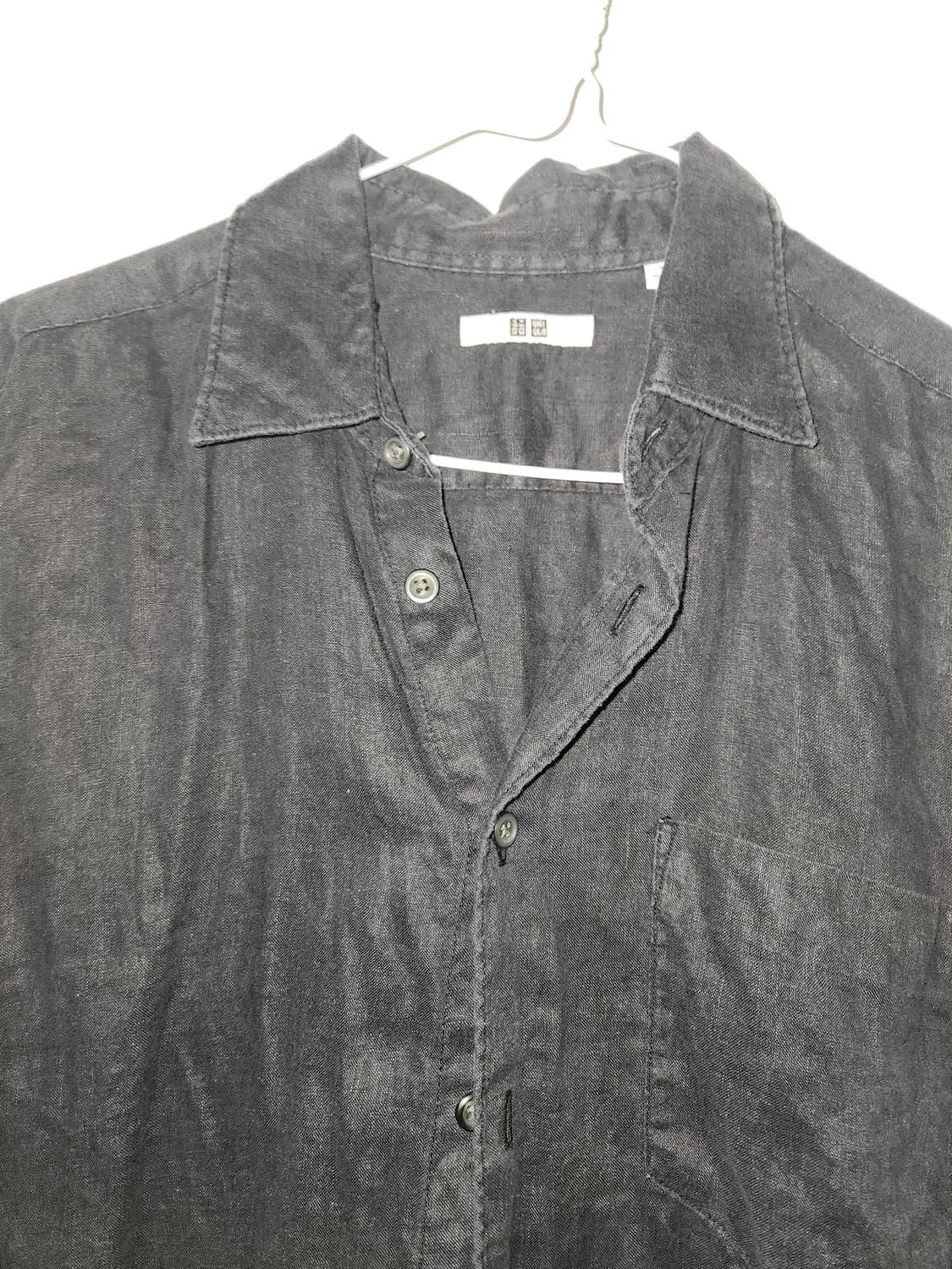 유니클로 블랙 린넨 셔츠 남방 M 상품이미지2