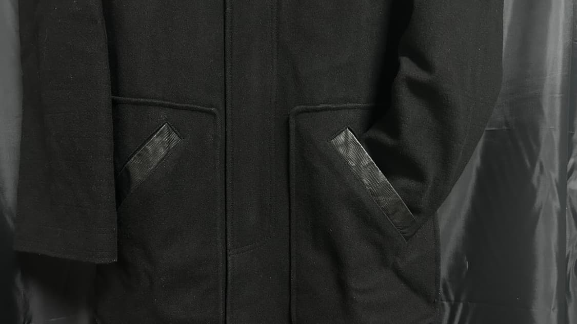 아르마니 하이넥 레더 포켓 코트 상품이미지6