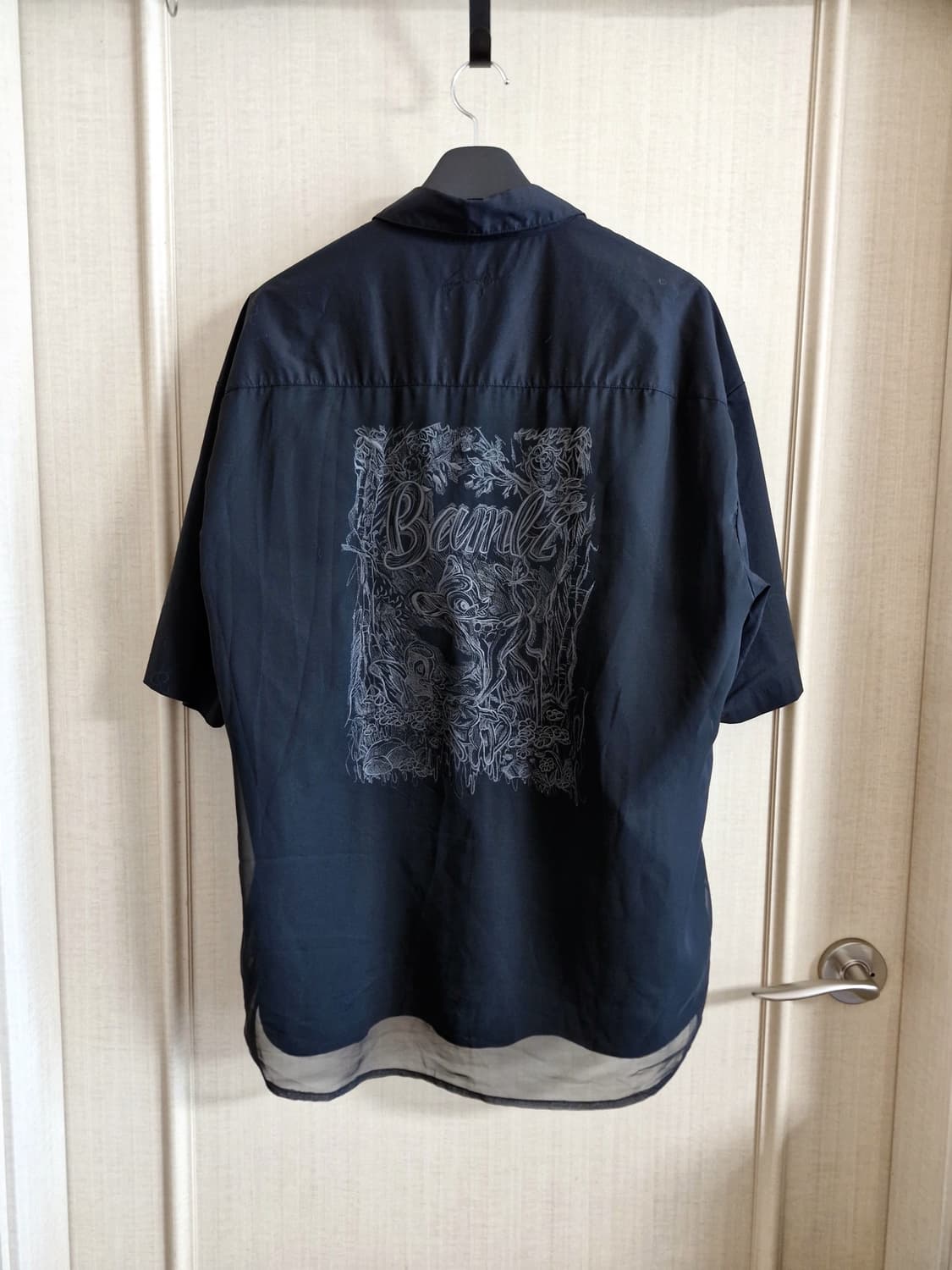 송지오 옴므 디즈니 밤비 고스트 반팔 셔츠 48 블랙 상품이미지1