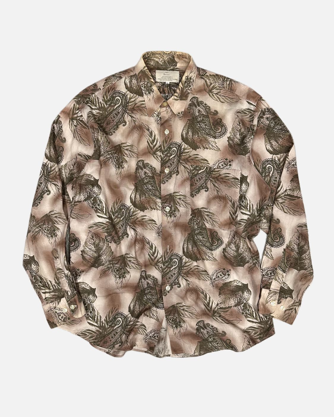 paisley leaf pattern shirt 상품이미지1