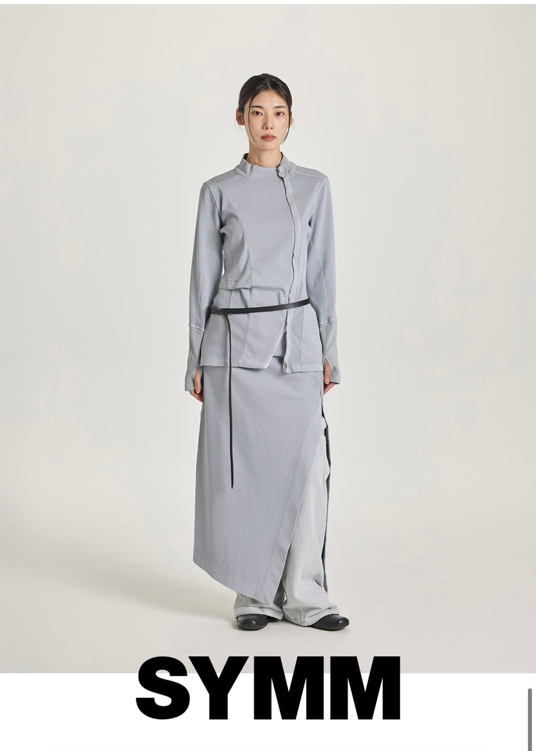 SYMM Side Tuck Rip Top(Light Grey) size2 상품이미지2