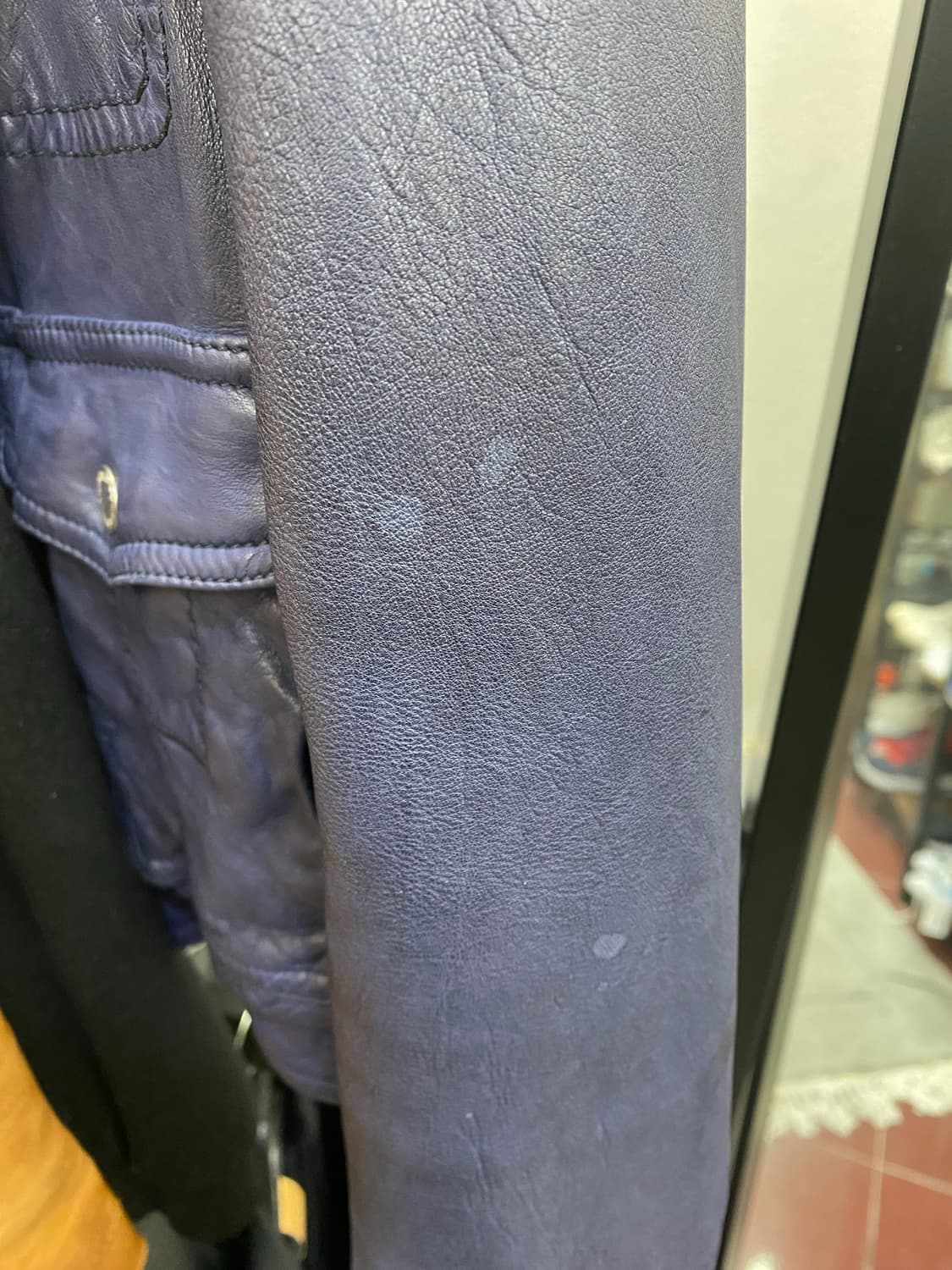 Neil Barret Blue Leather Jacket 상품이미지6