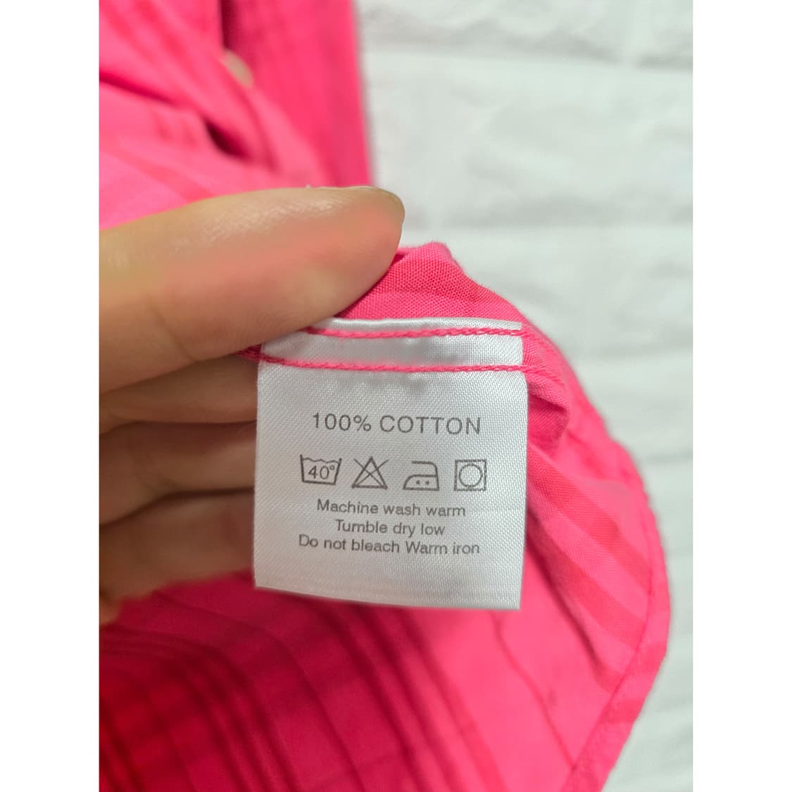 택포// 버버리 런던 핑크 체크 셔츠 S 상품이미지3