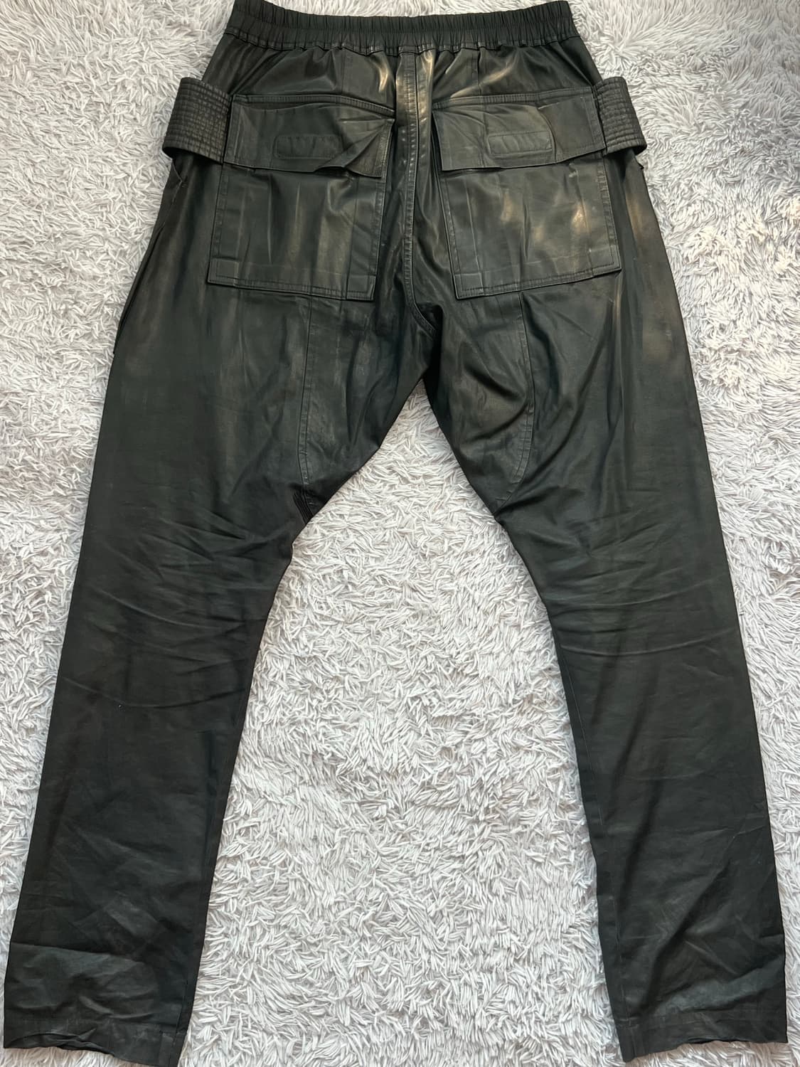 (S)릭오웬스 크리치 카고 태권도 팬츠 코팅 s사이즈 te소재 상품이미지2