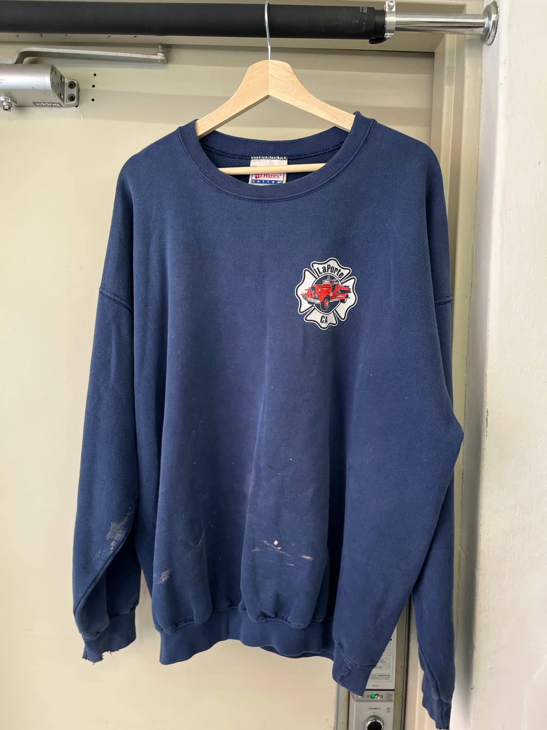 [XL] 90s hanes 소방관 fire dpt 스웻 상품이미지1