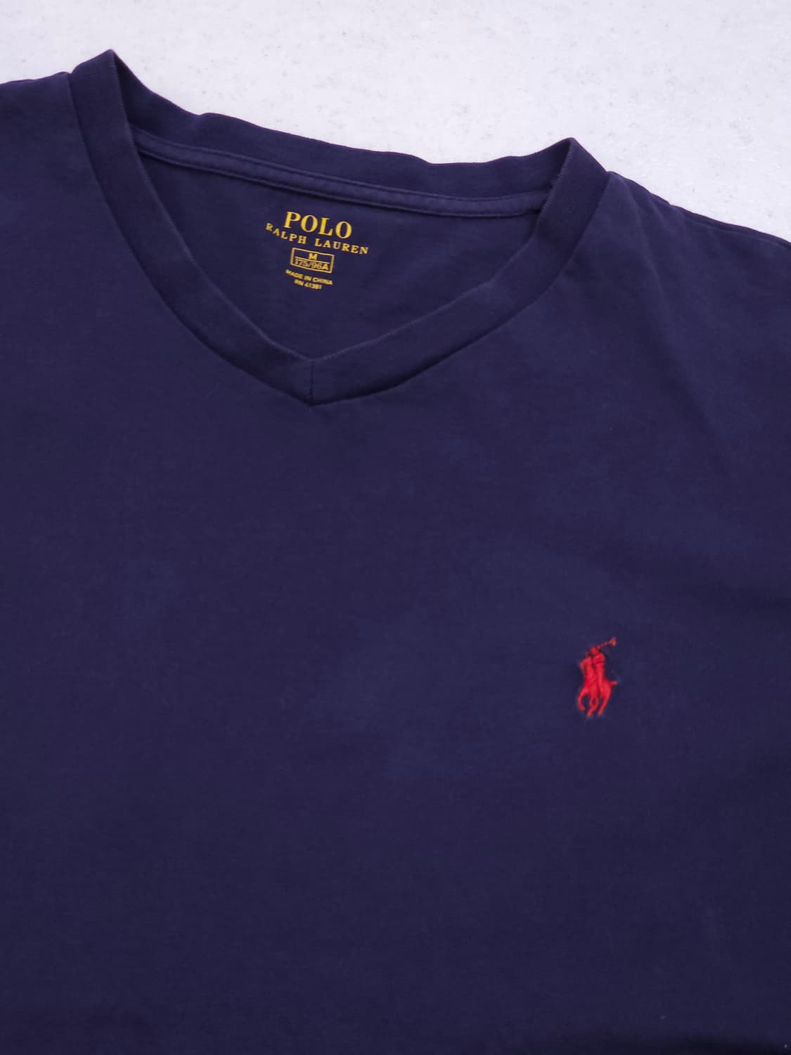 [M] 폴로 랄프로렌 레드 포니 브이넥 반팔 티셔츠 상품이미지3