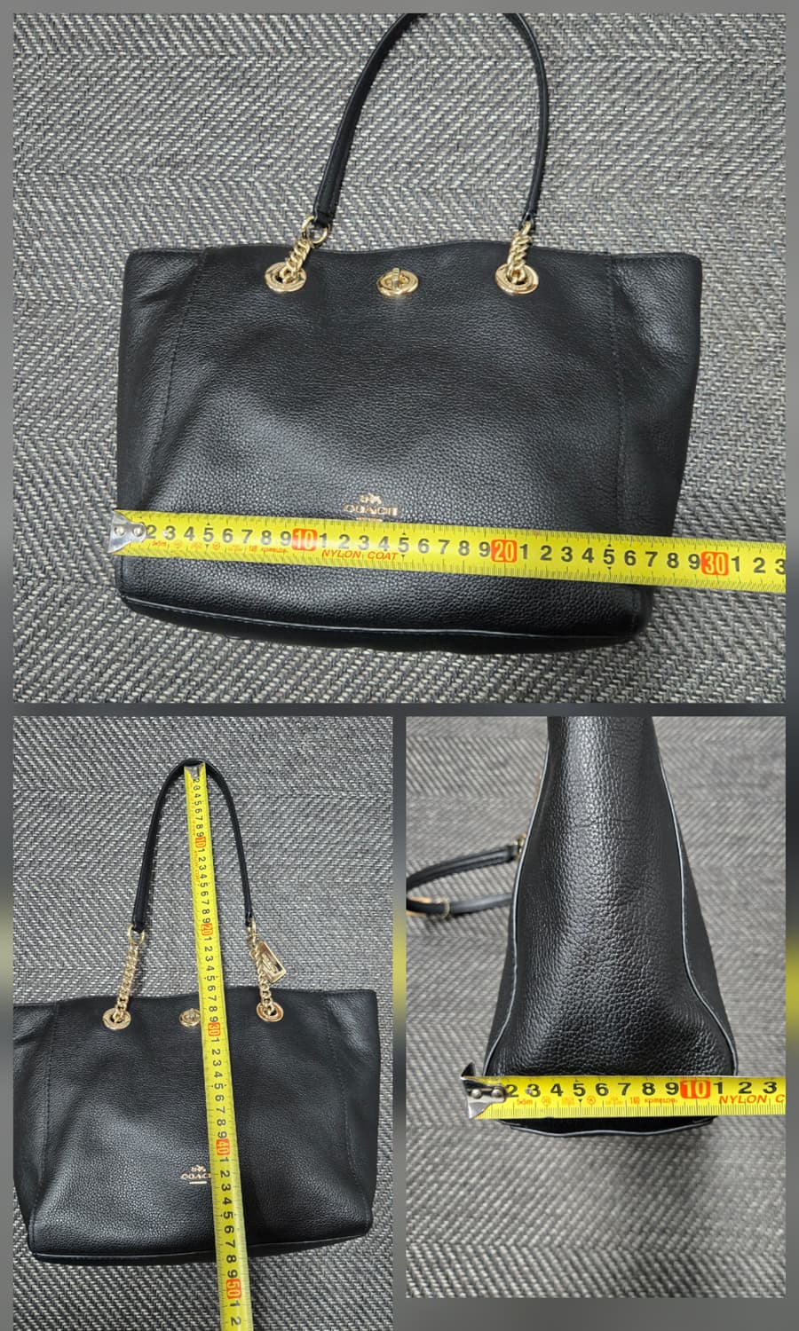 코치 COACH 블랙 체인 토트백 상품이미지10