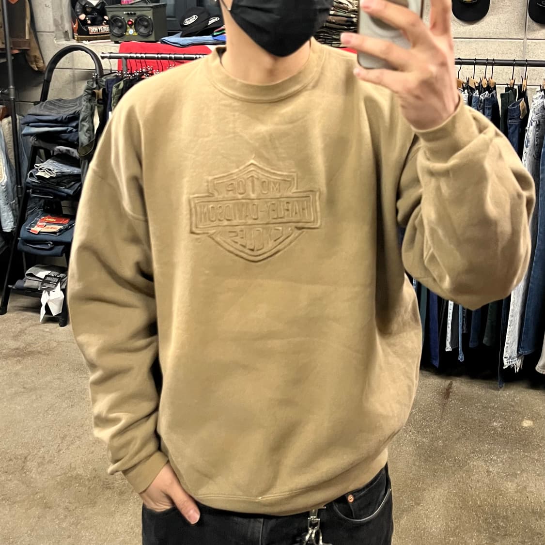 90s 할리데이비슨 바앤실드 맨투맨 (105-105) 상품이미지1