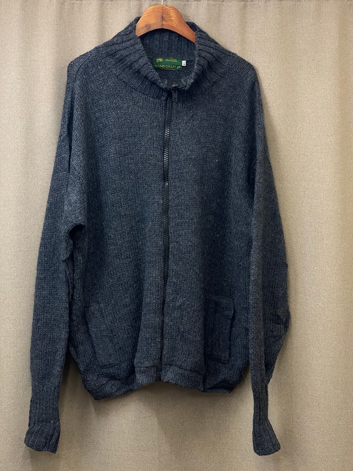 빈티지 헤비 니트 집업 상품이미지1