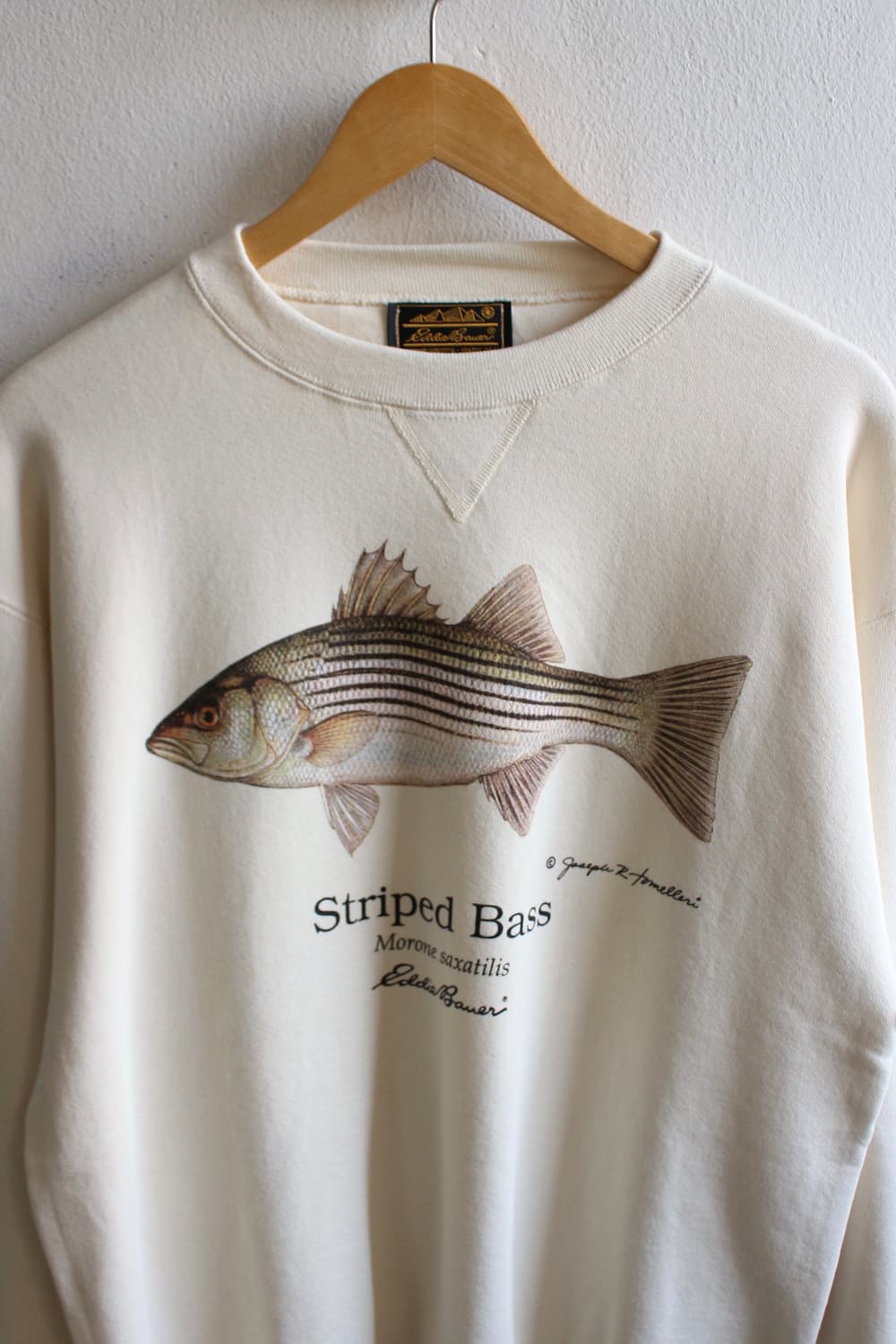 90s 에디바우어 배스 프린트 스웻셔츠 상품이미지4